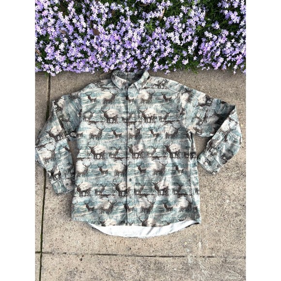 Cabela's Other - Vtg Cabela's Deerskin Soft Chamois Shirt Men XL Tall Deer Buck Whitetail Outdoor